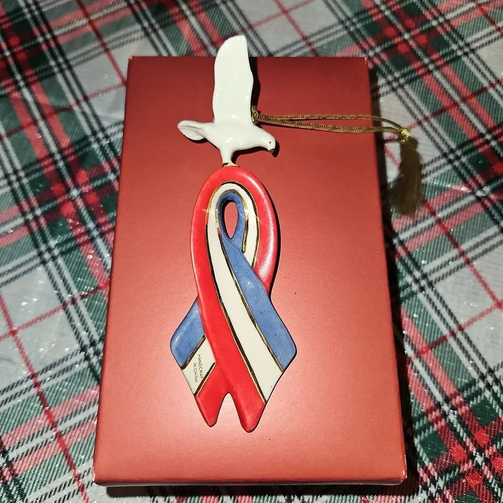 Lenox American Patriotic Pride Dove Hanging Porcelain Ornament